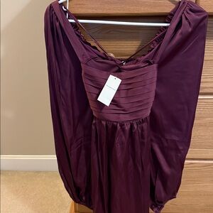 Abercrombie Burgundy Long Sleeve Dress. NWT